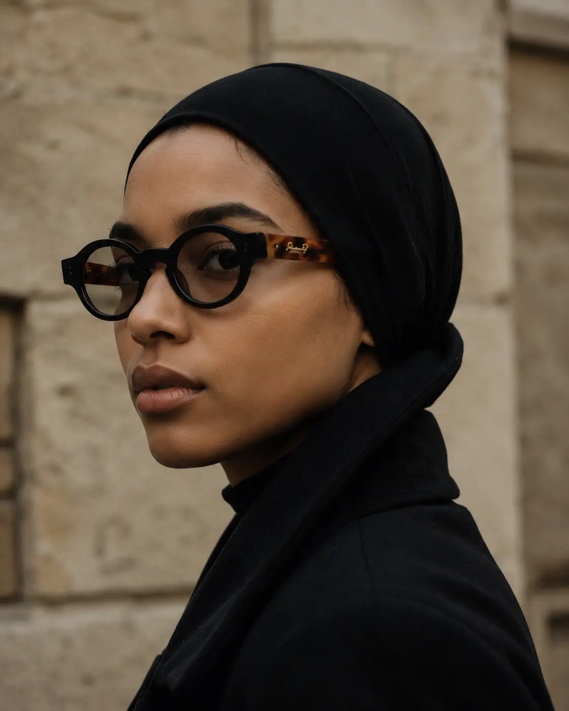 Dani D round optical frame with tortoiseshell temples